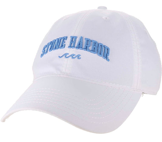 Stone Harbor Cool Fit Wave Hat White w/light blue