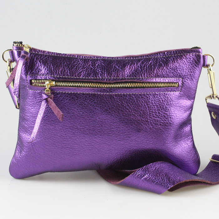 The Metallic Rita Crossbody and Hipbag: Bronze