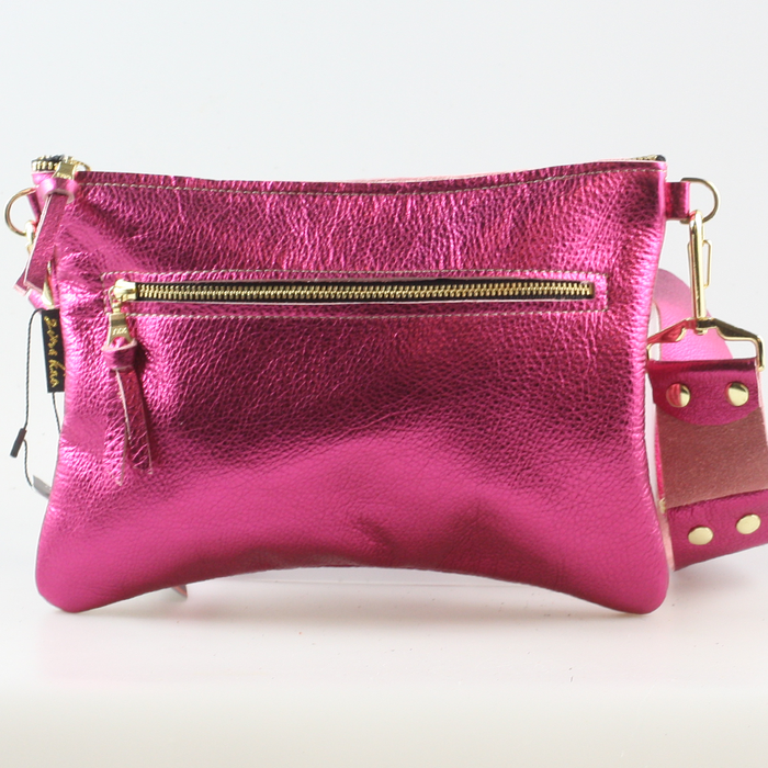 The Metallic Rita Crossbody and Hipbag: Bronze