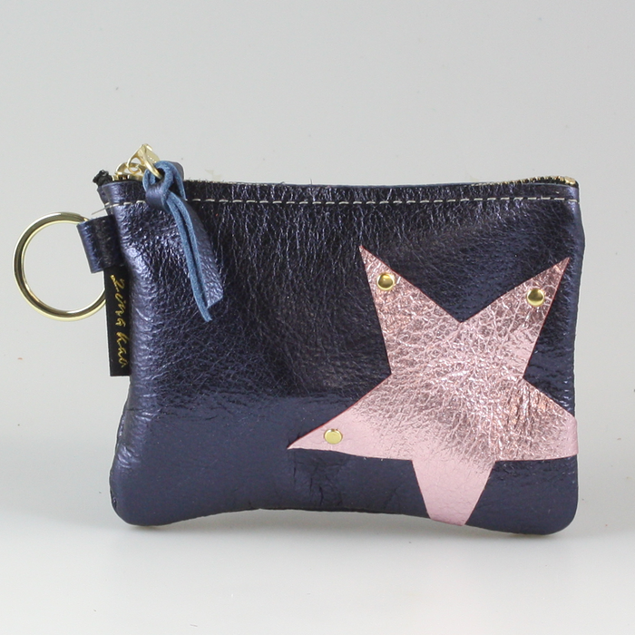 The NEW SIDE STAR Applique Kara: Metallics: Gunmetal w/Gold Star / Ring