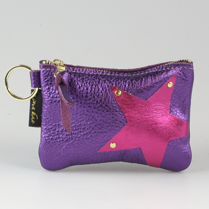 The NEW SIDE STAR Applique Kara: Metallics: Gunmetal w/Gold Star / Ring