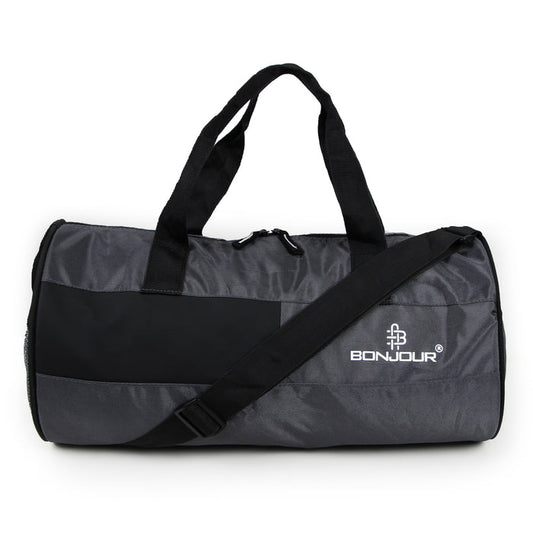 Trendy Unisex Gym Bag with Durable Zippers - Grey