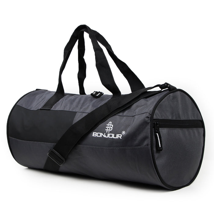 Trendy Unisex Gym Bag with Durable Zippers - Grey