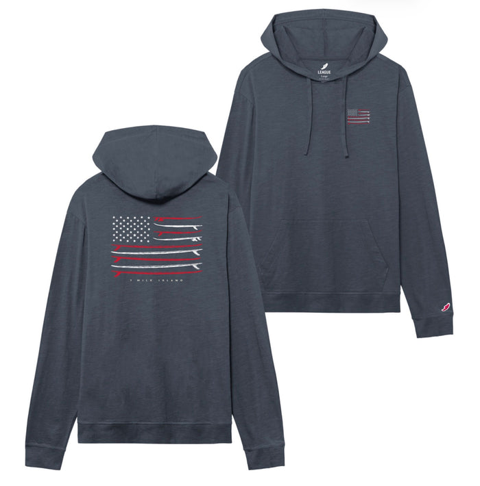 Unisex Flag Slub Hood - Spring Navy