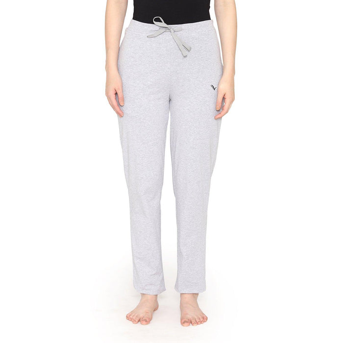 Vami Plain Cotton Rich Relax Lower For Women - Light Grey - Bonjour Group