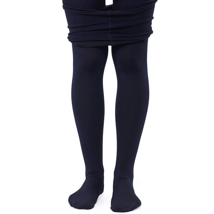 Warm Velvet Tights for Girls (Navy)
