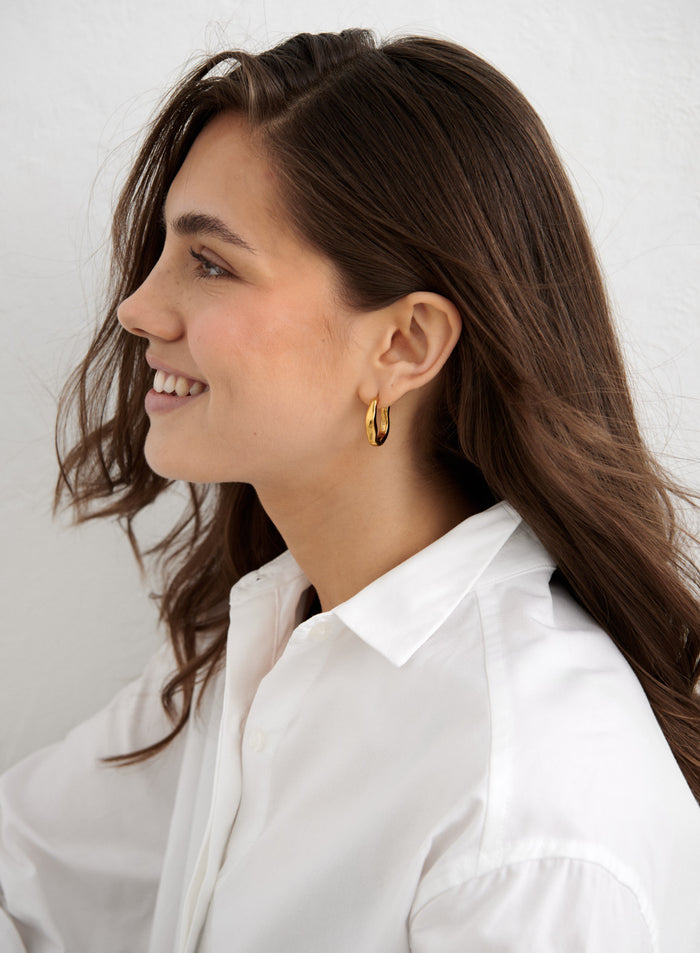 Waterproof Wave Hoop Earrings