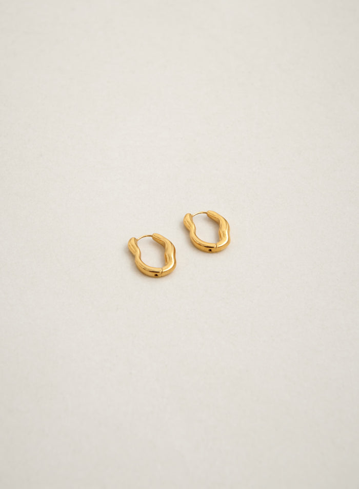 Waterproof Wave Hoop Earrings