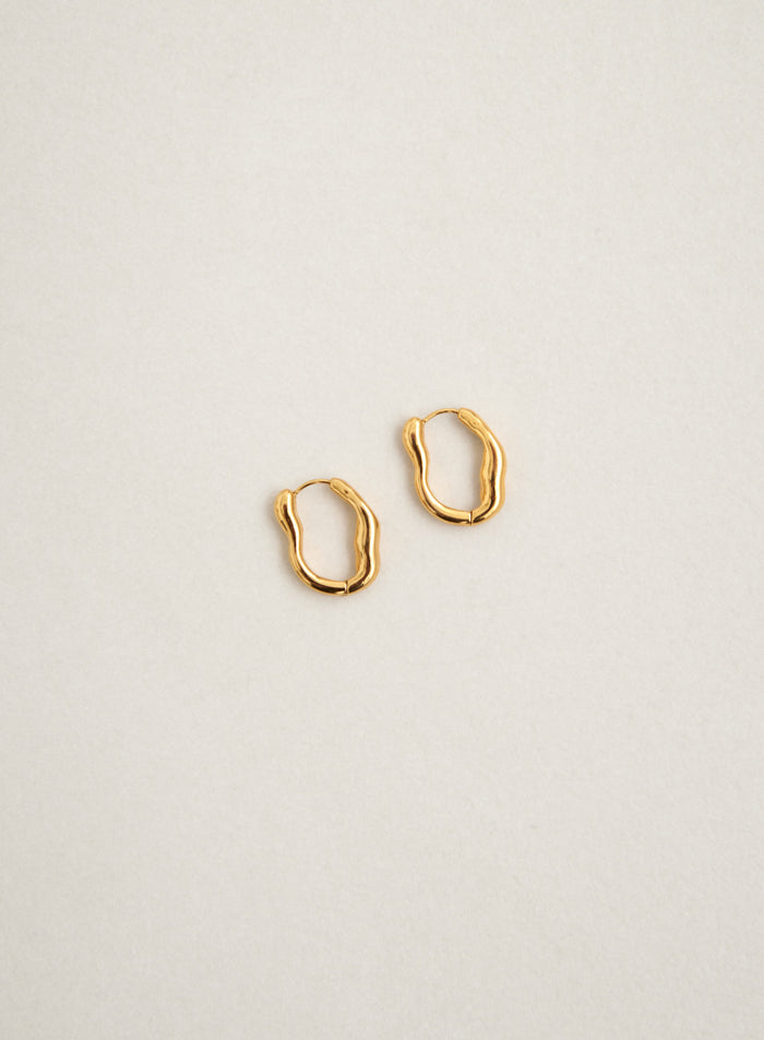 Waterproof Wave Hoop Earrings