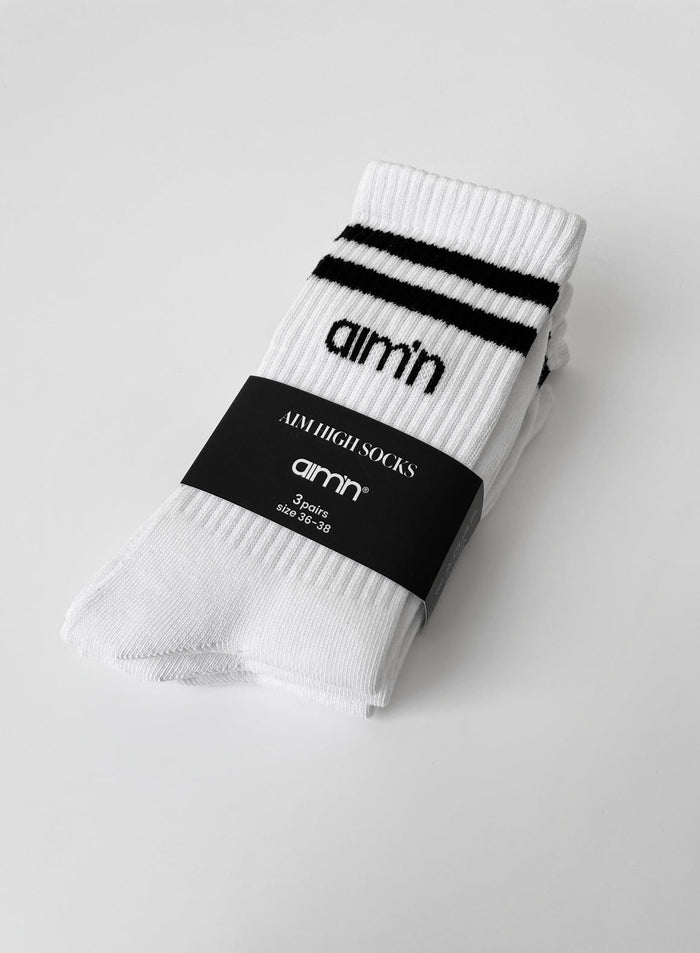 White Aim High Socks 3-Pack