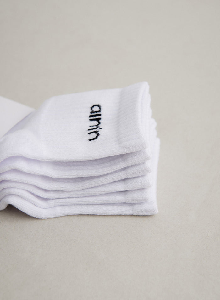 White Aim'n Logo Ankle Socks 3-pack