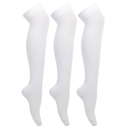 White Formal Stockings  For School Girls - Pack of 3