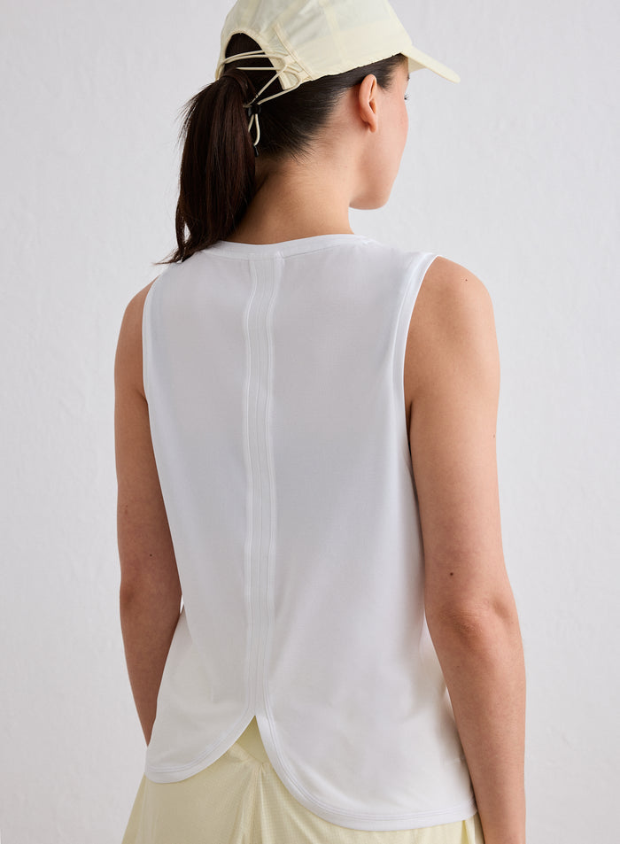 White Seamless Running Top