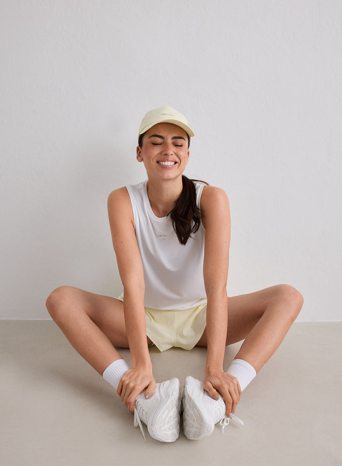White Seamless Running Top