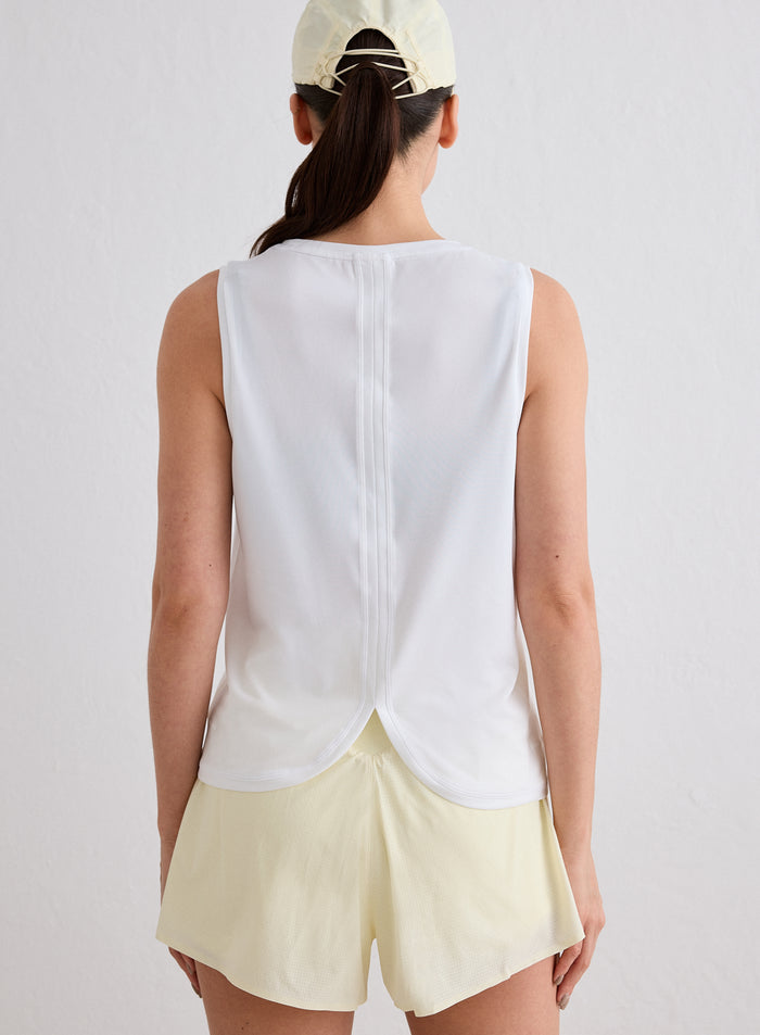 White Seamless Running Top
