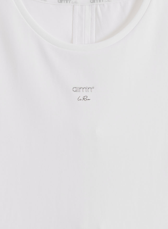 White Seamless Running Top