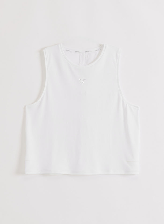 White Seamless Running Top
