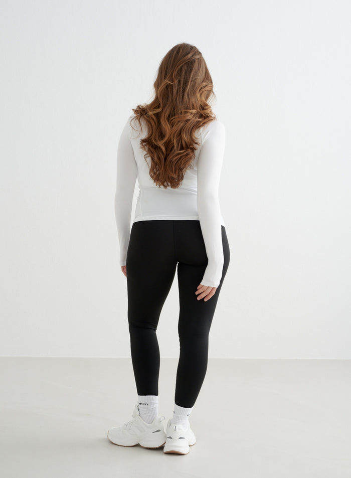 White Soft Basic Maternity Long Sleeve