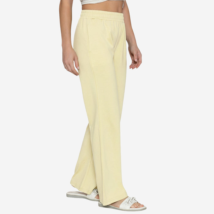 Women Flared Pants (Butter Milk)