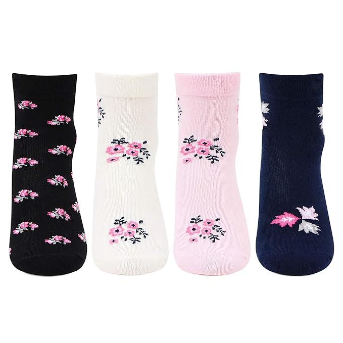 Women Floral Fancy Socks -Pack Of 4