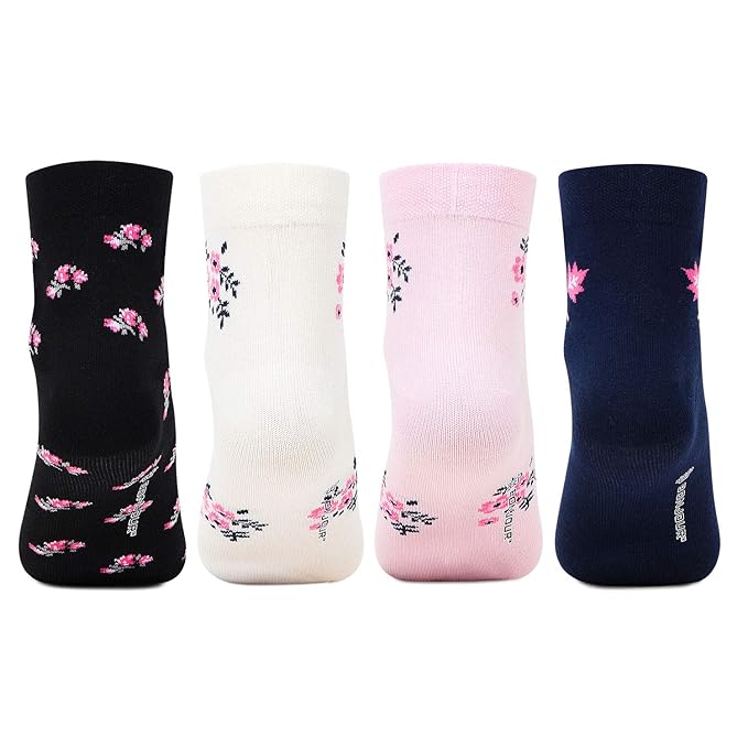 Women Floral Fancy Socks -Pack Of 4