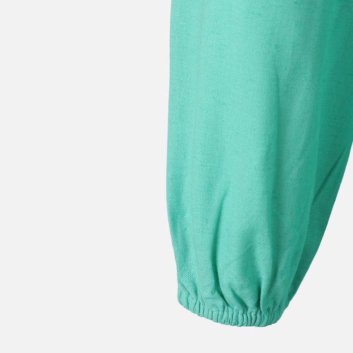 Women Long Sleeve Linen Blend Ankle Dress