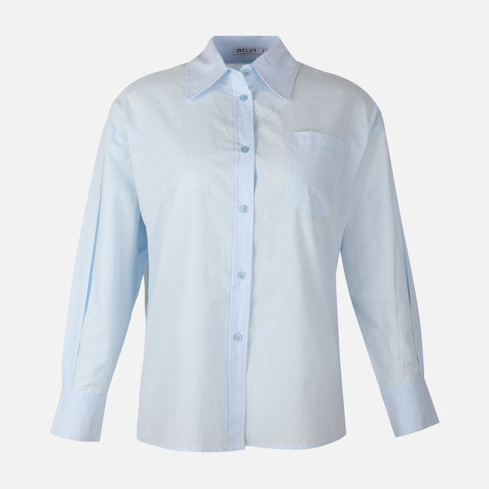 Women Poplin Oversize Butterfly Shirt