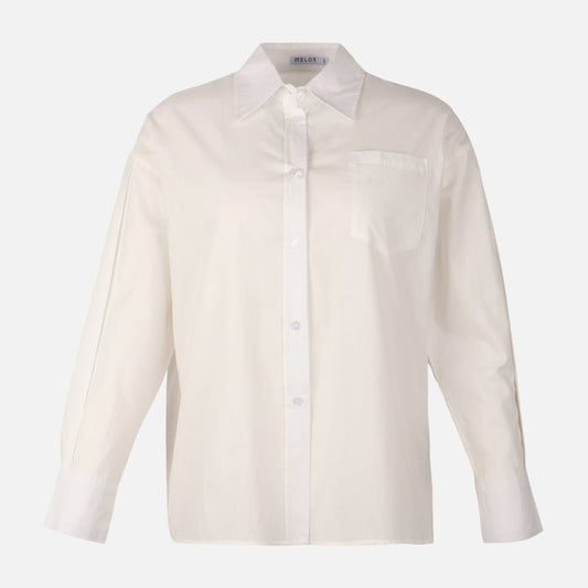 Women Poplin Oversize Butterfly Shirt