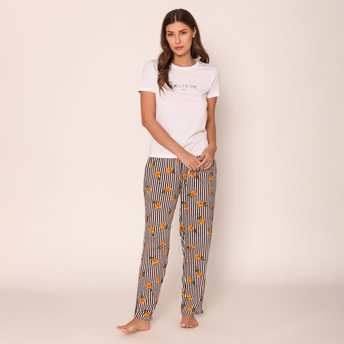 Women Printed Lower With Drawstring