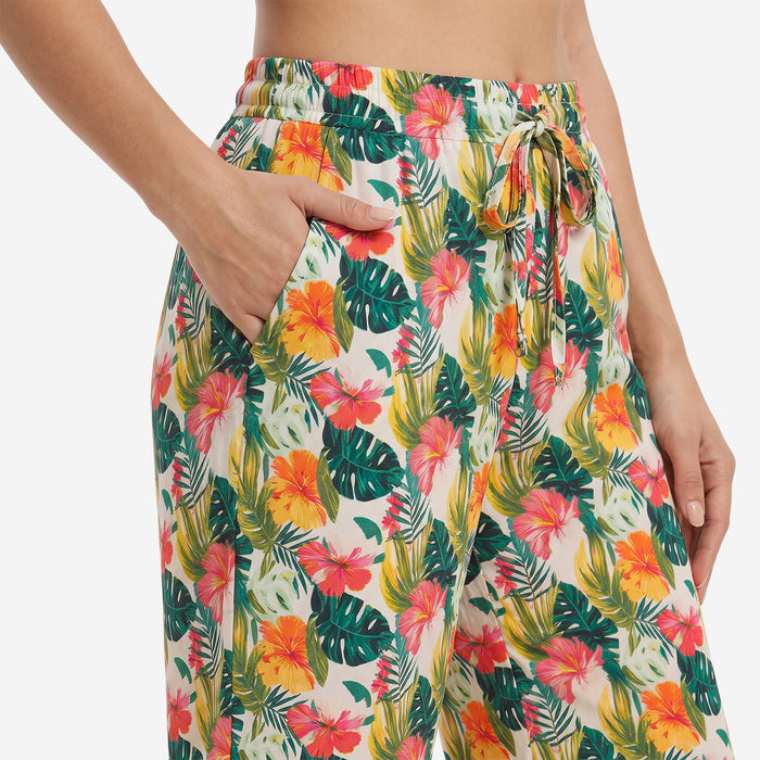 Women Printed Rayon Loungewear Set (Multicolor)