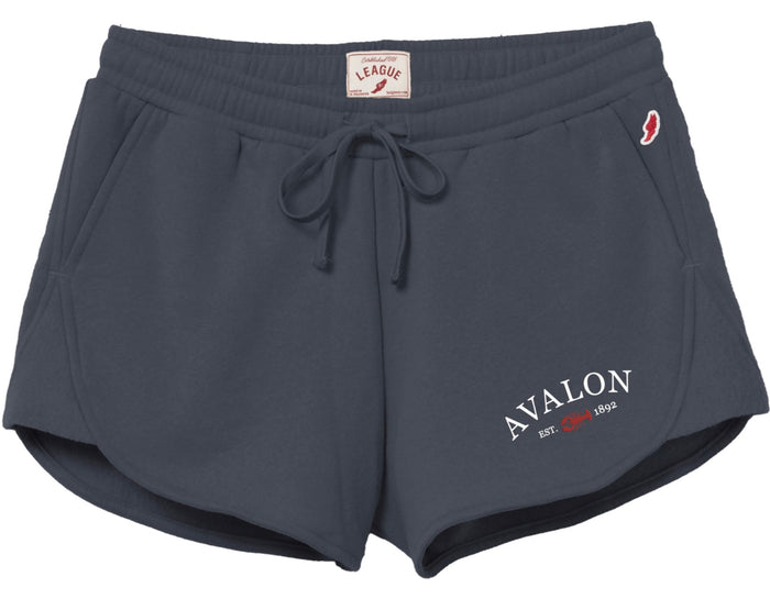Womens Avalon Reverse Fleece Lobster Shorts - Spring Navy