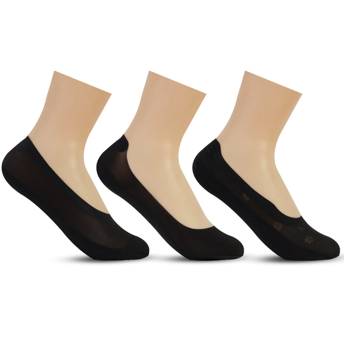 Women’s Low-Cut Ankle Black Socks (Pack of 3)