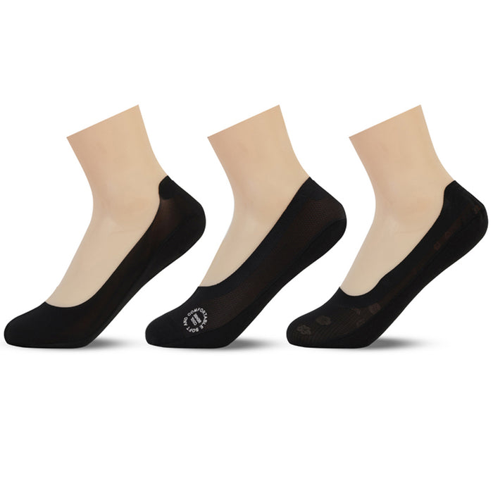 Women’s Low-Cut Ankle Black Socks (Pack of 3)