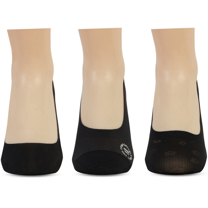 Women’s Low-Cut Ankle Black Socks (Pack of 3)