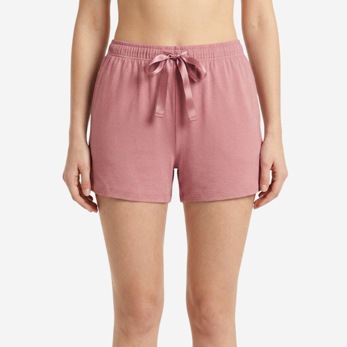 Women's Regular Fit Solid Cotton Shorts (Dk.Pink)