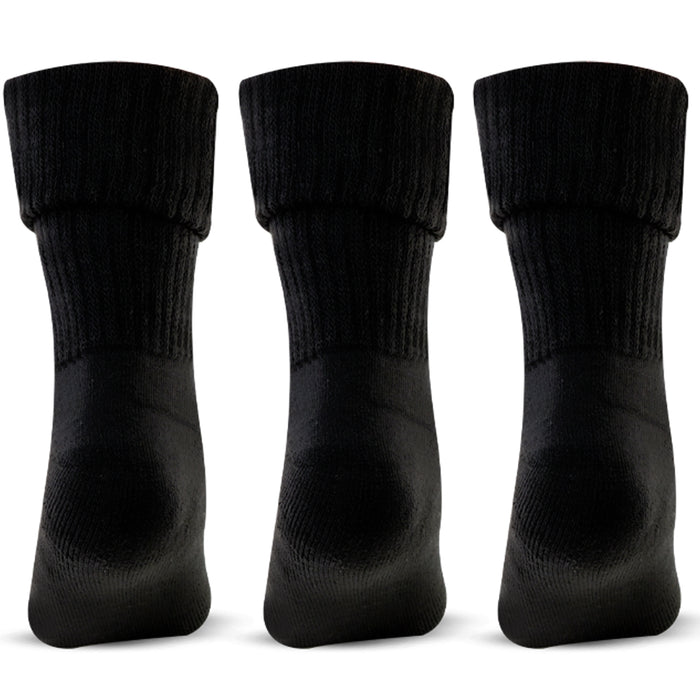 Women's Woolen Thumb Socks (Black) -Pack of 3