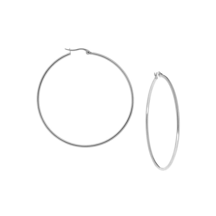 Xl stainless hoop: Silver